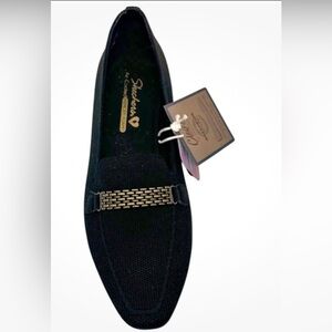 Skechers Black Loafers with Gold Accent